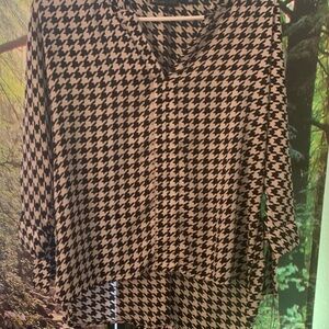 Chic Houndstooth Women's Blouse